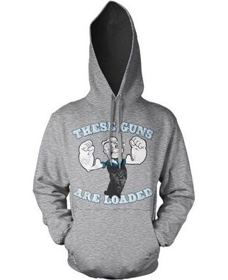 Popeye These Guns Are Loaded Hoodie Heather-Grey