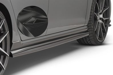 CSR Seitenschweller für VW Golf 7 GTI TCR 2019- CSR-SS457-C Carbon Look glänze
