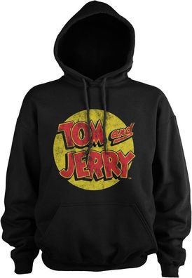 Tom & Jerry Washed Logo Hoodie Black