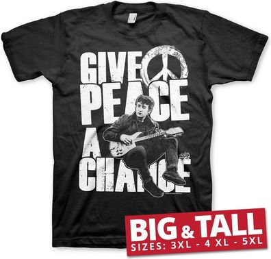 The Beatles John Lennon Give Peace A Chance Big & Tall Hoodie Black