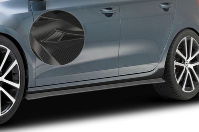 CSR Seitenschweller für VW Golf 6 alle (TCR-Look) 2008-2012 CSR-SS460-C Carbon