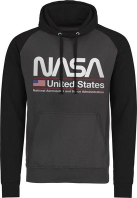 NASA United States Baseball Hoodie Dark-Grey-Black