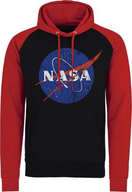 NASA Washed Insignia Baseball Hoodie Black-Red