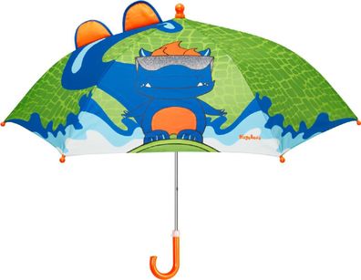 Playshoes Kinder Regenschirm Dino Grün