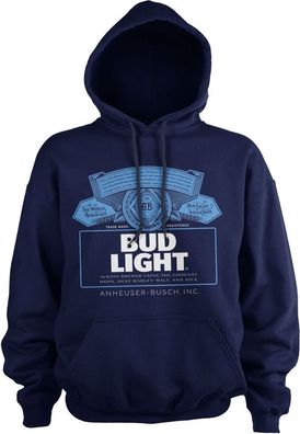 Budweiser Bud Light Label Logo Hoodie Navy