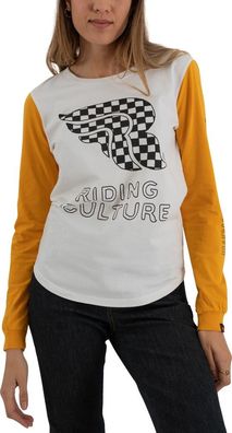 Riding Culture by Rokker Longsleeve Checkerboard L/ S Lady White
