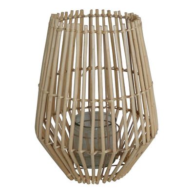 Laterne BAMBOO natur aus Bambus H36cm Windlicht Bambuslaterne