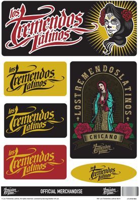 Los Tremendos Latinos Sticker Set A4 Sheet