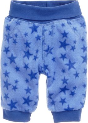 Schnizler Kinder Pumphose Fleece Sterne mit Strickbund Blau