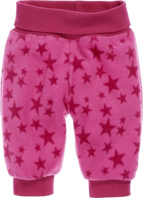 Schnizler Kinder Pumphose Fleece Sterne mit Strickbund Pink