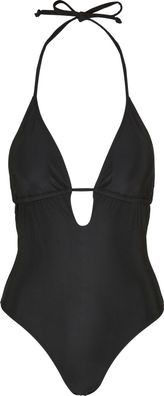 Urban Classics Damen Badeanzug Ladies Recycled Triangle Swimsuit Black