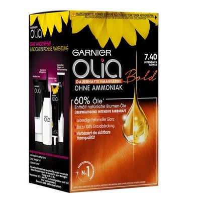 Garnier Olia Haarfarbe 7.40 Vegan Intensives Kupfer Langanhaltende Farbe voller Glanz