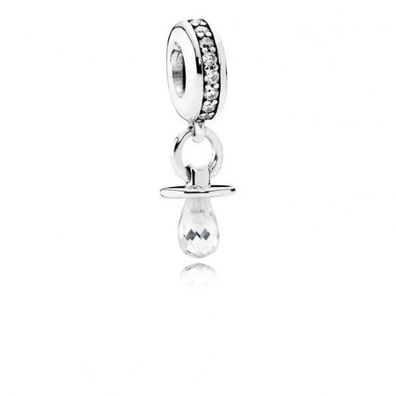 Pandora Silber Charm Schnuller 925 Sterling-Silber voll gestempelt