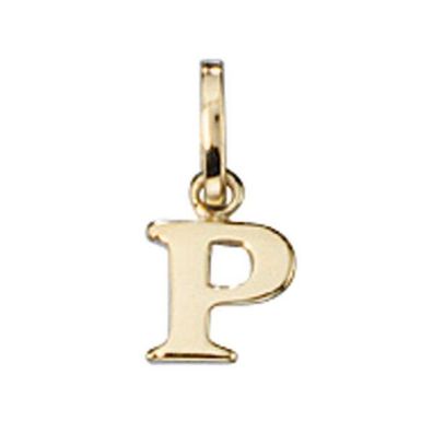 Anhänger Buchstabe P 333 Gold Gelbgold Buchstaben Anhänger