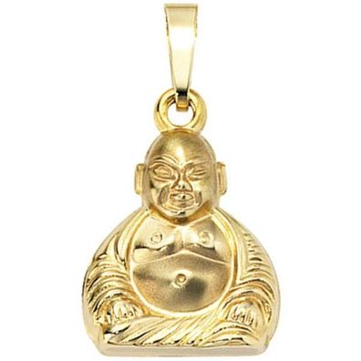 Anhänger Buddha 333 Gold Gelbgold mattiert Gold Anhänger