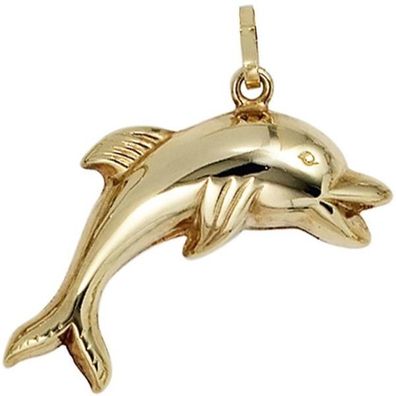 Anhänger Delfin 333 Gold Gelbgold Delfin Anhänger