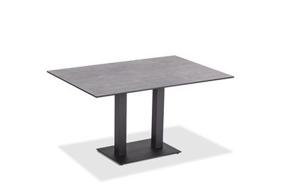 Gartentisch Bistrox 138x95 Tischplatte HPL Beton Gestell Stahl in Anthrazit