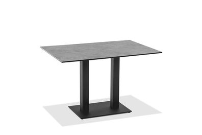 Gartentisch Bistrox 120x81 Tischplatte HPL Zement Gestell Stahl in Anthrazit