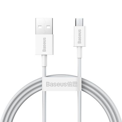 Baseus Superior Kabel USB - Micro USB zum Schnellladen 2A 1m weiß (CAMYS-02)