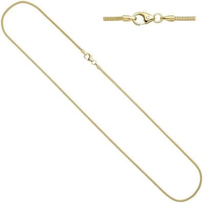 Schlangenkette 585 Gelbgold 1,6 mm 42 cm Karabiner Halskette