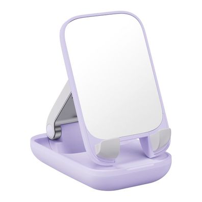 Baseus Seashell Series verstellbarer Telefonständer mit Spiegel – Lila