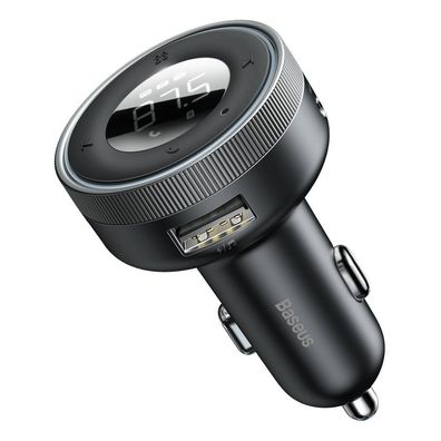 Baseus Enjoy FM Transmitter Autoladegerät LED 2x USB / 3,5mm Klinke kabellos MP3 ...