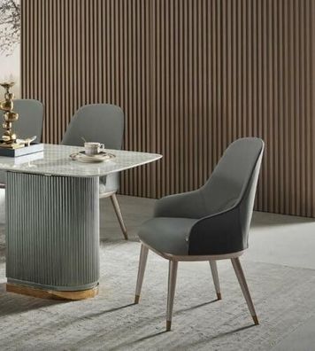 Sessel Stuhl Design Holz Textil Polster Gastro Esszimmer Leder Stühle Lehnstuhl