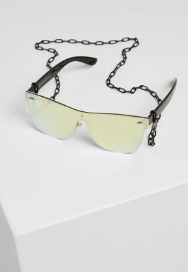 Urban Classics Sonnenbrille 103 Chain Sunglasses Black/ Gold Mirror