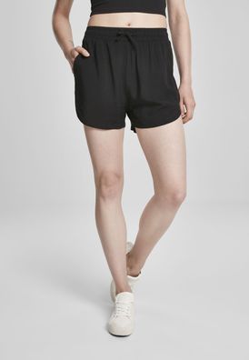 Urban Classics Damen Shorts Ladies Viscose Resort Shorts Black