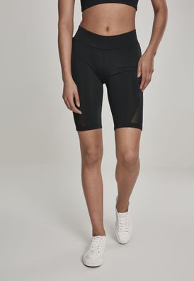 Urban Classics Damen Shorts Ladies Tech Mesh Cycle Shorts Black