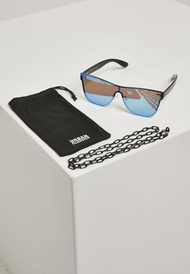 Urban Classics Sonnenbrille 103 Chain Sunglasses Black/ Blue