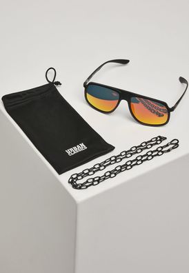 Urban Classics Sonnenbrille 107 Chain Sunglasses Retro Black/ Yellow