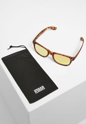 Urban Classics Sonnenbrille Sunglasses Likoma Mirror UC Brown Leo/ Orange