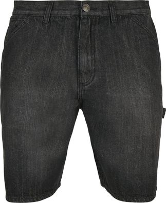 Urban Classics Carpenter Jeans Shorts Real Black Washed