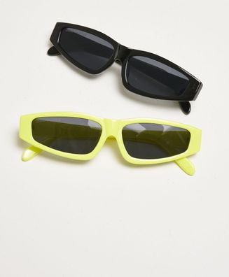 Urban Classics Sonnenbrille Sunglasses Lefkada 2-Pack Neonyellow/ Black