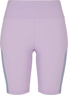 Urban Classics Damen Ladies Color Block Cycle Shorts Lilac/ Violablue