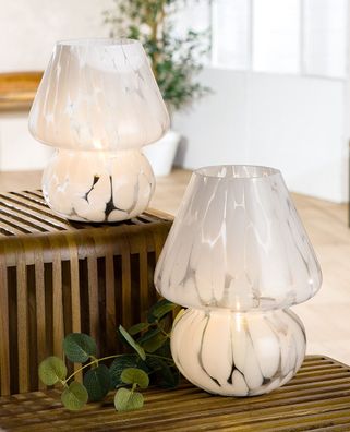 Gilde Glas LED-Lampe "Bianco" VE 2 27684