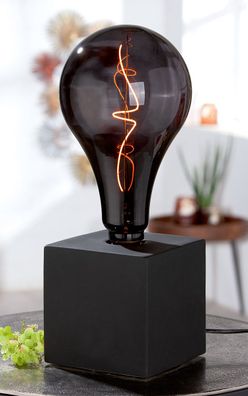 Gilde Lampe Würfel (ohne Glühbirne) Porzellan schwarz 32314