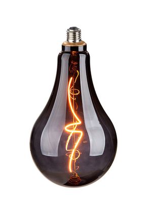 Gilde Glühbirne "Bulb" groß (ohne Lampe) Glas schwarz 86036