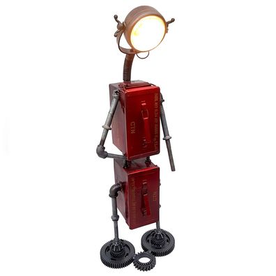 Casablanca Lampe Robot Eisen, rot H.119cm Höhe: 119 cm Breite: 40 cm Tiefe: 34 ...