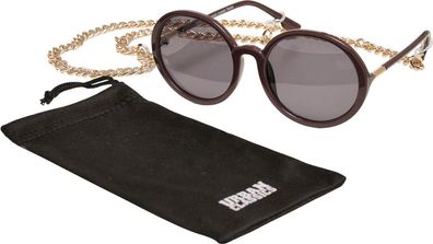 Urban Classics Sunglasses Cannes with Chain Cherry