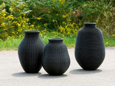 Gilde Vase mit gewebtem Design "Weave" H. 67cm 52681