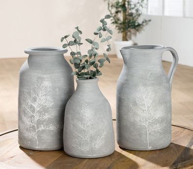 Gilde Keramik Krug/ Vase "Farn" VE 2 32708