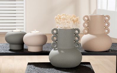 Gilde Keramik Vase "Radon" VE4 sort. 32572
