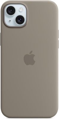 Apple iPhone 15 Plus Silikon Handy-Case Schutzhülle MagSafe Wireless Charging braun