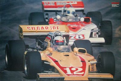 Originales altes Poster Rennwagen Formel 1 Mike Mosley