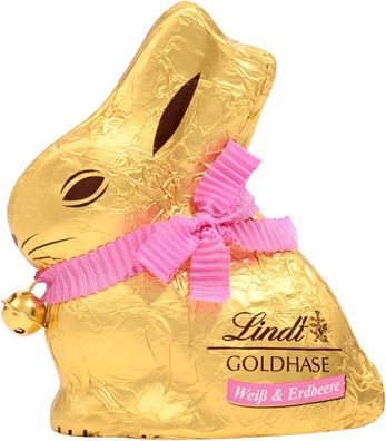 Lindt Goldhase Weiße Schokolade und Erdbeere 100g