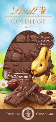 Lindt Goldhasen Tafel Edelbitter 120g