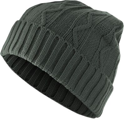 MSTRDS Beanie Beanie Cable Flap Charcoal