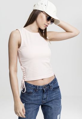 Urban Classics Female Shirt Ladies Lace Up Cropped Top Pink